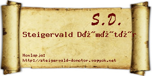 Steigervald Dömötör névjegykártya